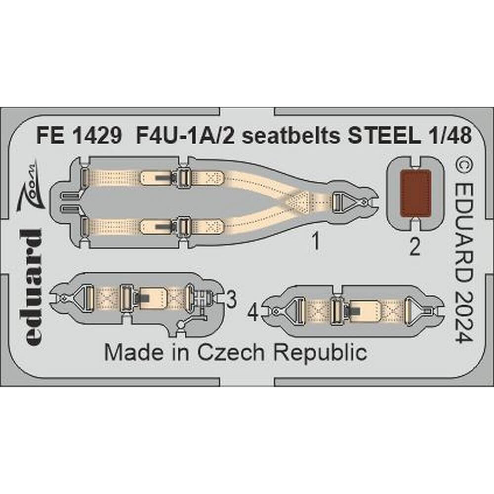 1:48 F4U-1A Seatbelts STEEL for Magic Factory FE1429 Eduard