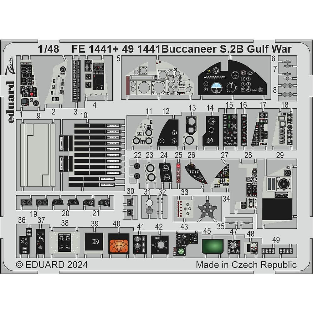 1:48 Buccaneer S.2B Gulf War Zoom Detail Set for Airfix FE1441 Eduard