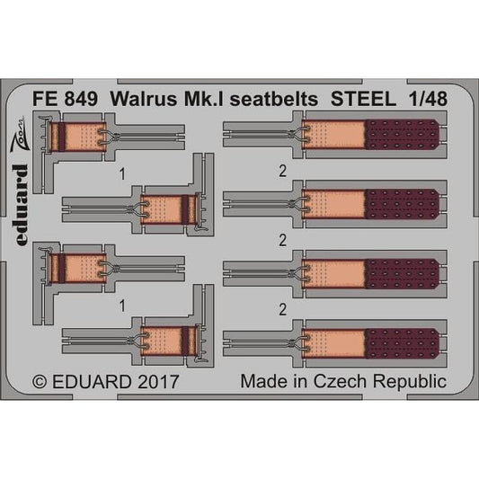 1:48 Walrus Mk. I seatbelts STEEL for Airfix FE849 Eduard