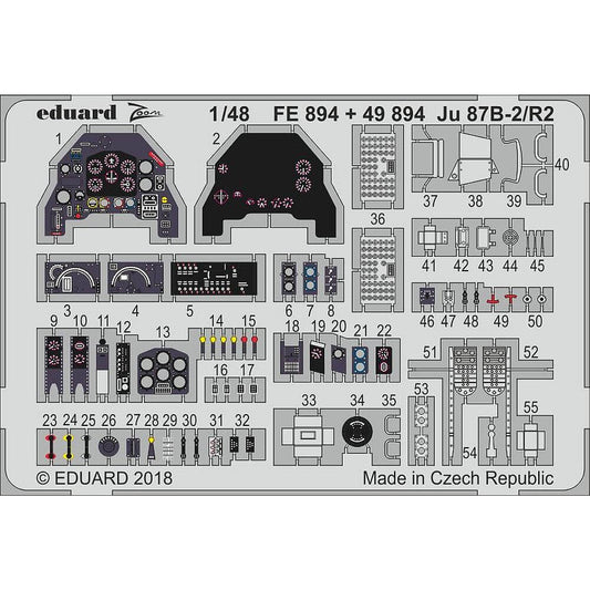 1:48 Ju 87B-2/R2 'Stuka' Zoom Detail Set for Airfix FE894 Eduard