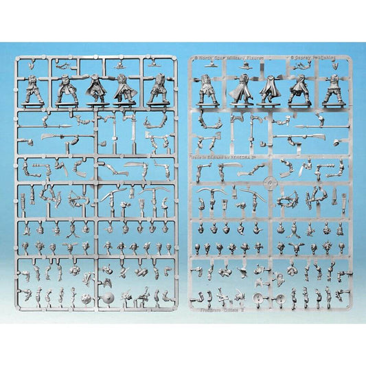 28mm Frostgrave Cultists II Single Sprue With Renedra Bases