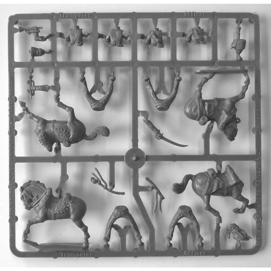 28mm Napoleonic French Chasseurs a Cheval Command Sprue Perry