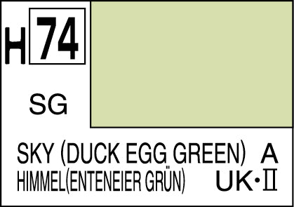 10ml Sky (Duck Egg Green) Acrylic (Semi-gloss) RAF WWII Mr Hobby H-74