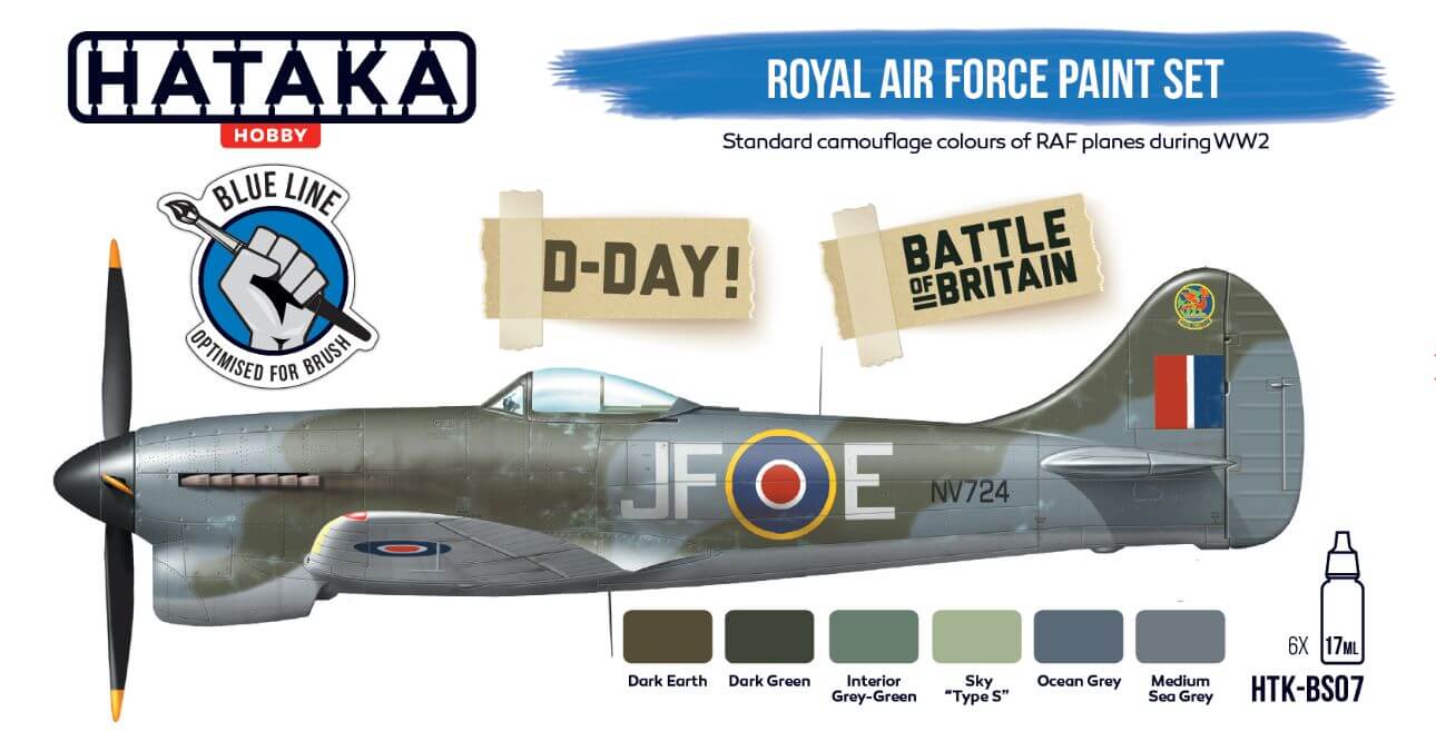 Royal Air Force Paint Set HTK-BS07 Hataka Hobby Blue Line