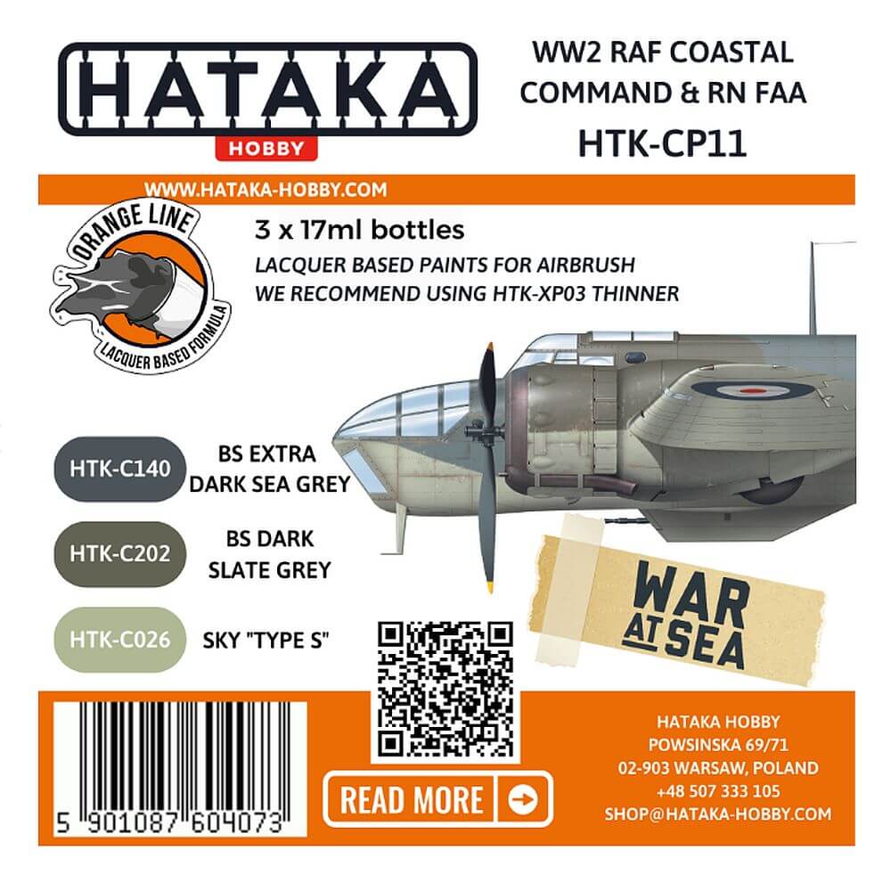 WW2 RAF Coastal Command & RN FAA HTK-CP11 Hataka Hobby Orange Line