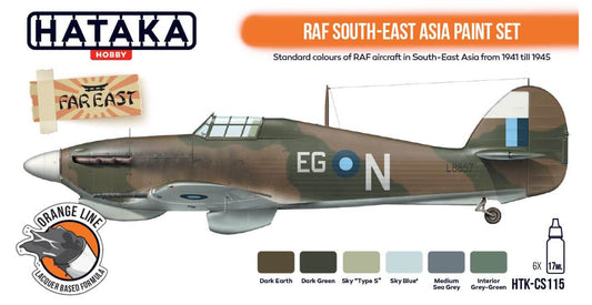 RAF South-East Asia Paint Set HTK-CS115 Hataka Hobby Orange Line