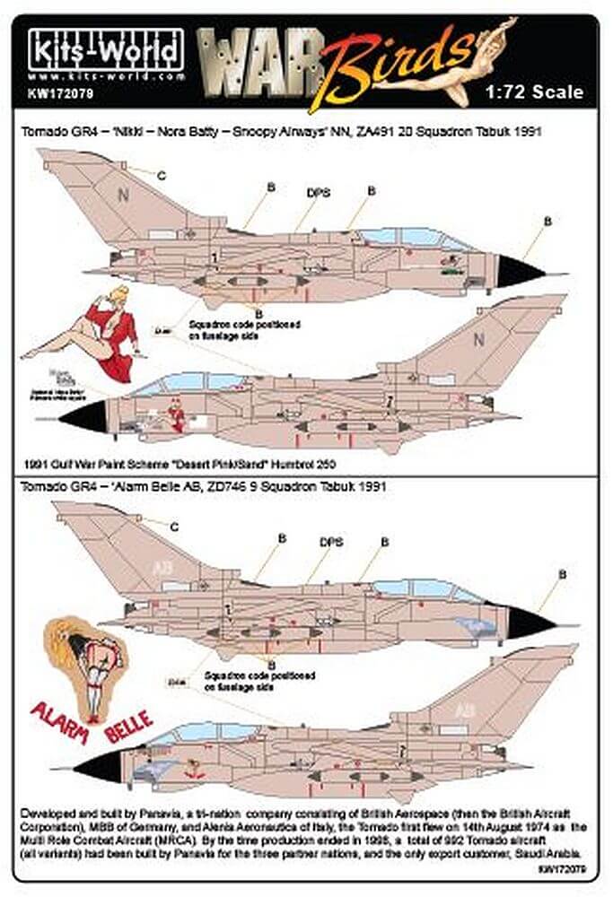 1:72 War Birds Desert Storm Tornado GR.4 KW172079 Kits-World