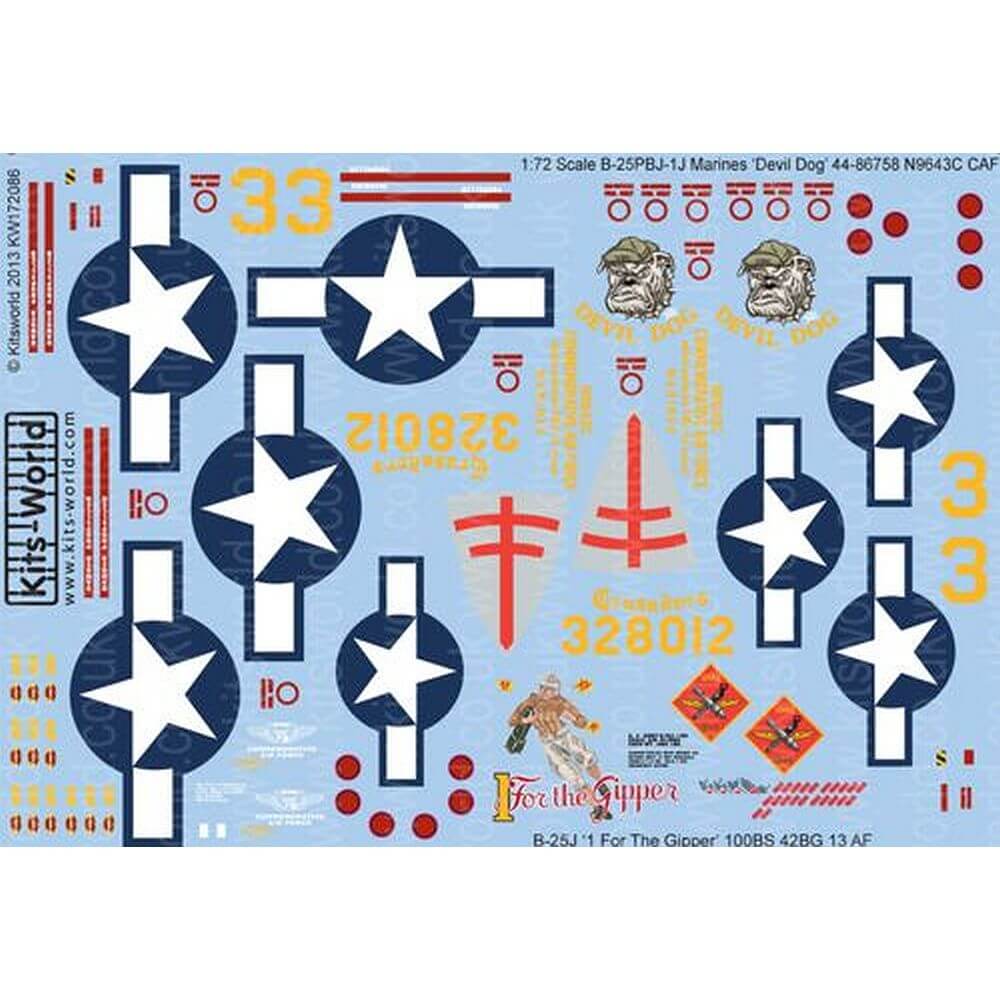 1:72 War Birds B-25 Mitchell KW172086 Kits-World