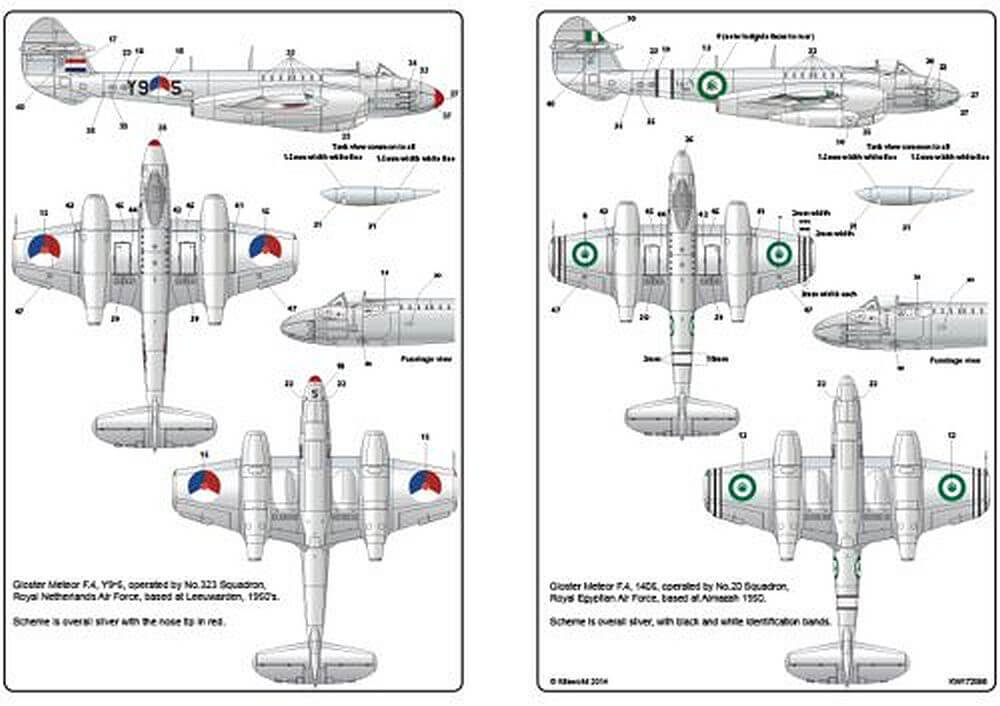 1:72 War Birds Gloster Meteor F.IV - F.4 KW172098 Kits-World