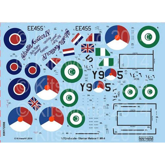 1:72 War Birds Gloster Meteor F.IV - F.4 KW172098 Kits-World