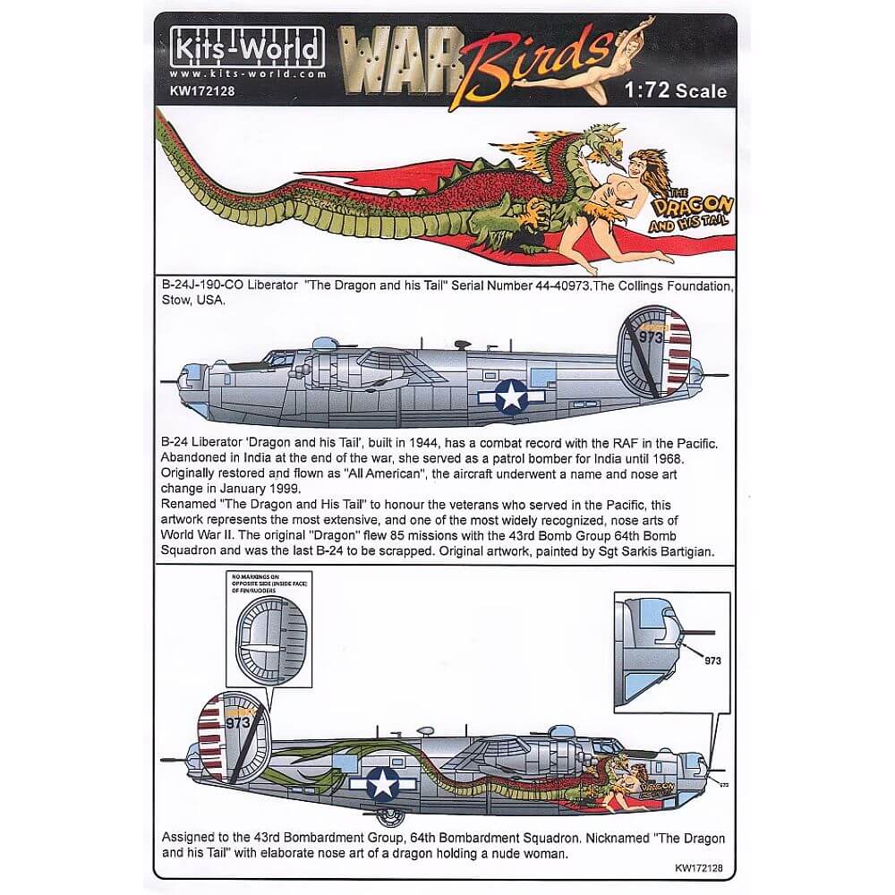1:72 B-24J Liberator 'The Dragon and His Tail' KW172128 Kits-World