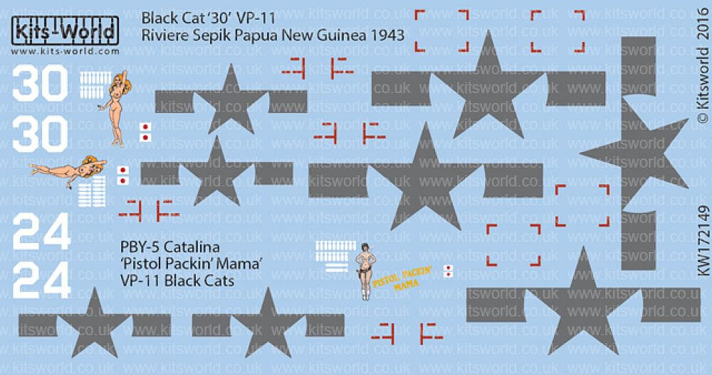 1:72 War Birds PBY-5 Catalinas - 'Black Cats' KW172149 Kits-World