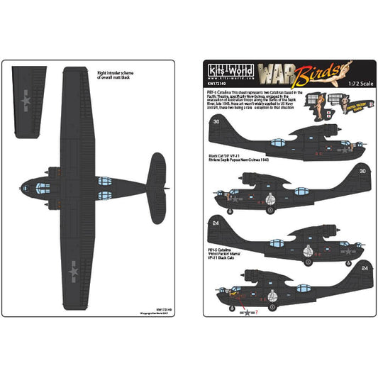 1:72 War Birds PBY-5 Catalinas - 'Black Cats' KW172149 Kits-World