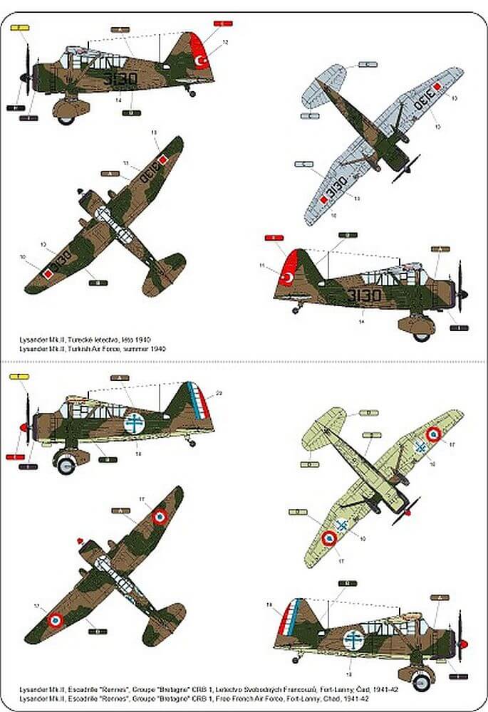 1:48 Lysander Mk.I, II and III LDS 48004 L Decals Studio