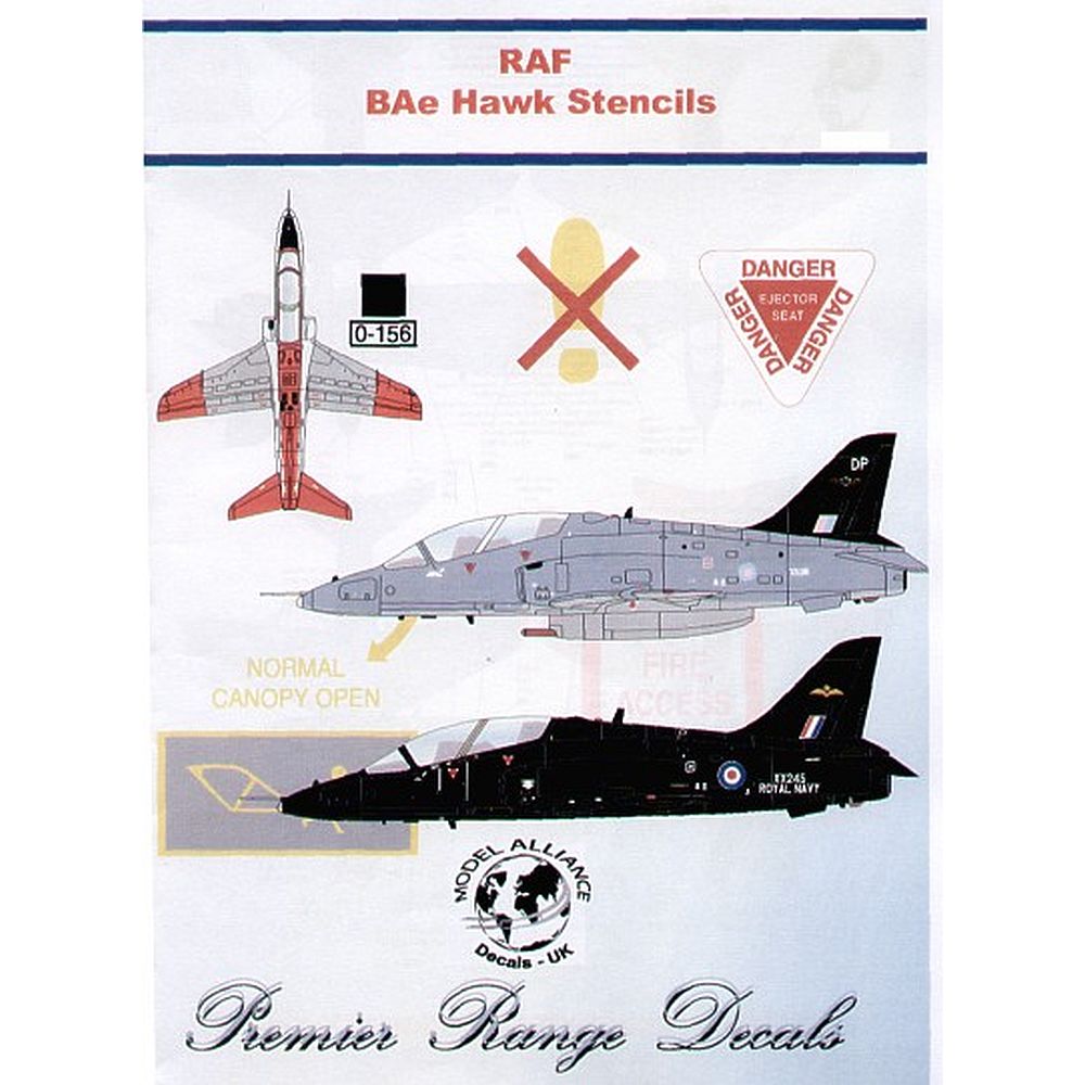 Model Alliance MA-72116 BAe Hawk Stencils RAF & RN Aircraft Decals 1/72