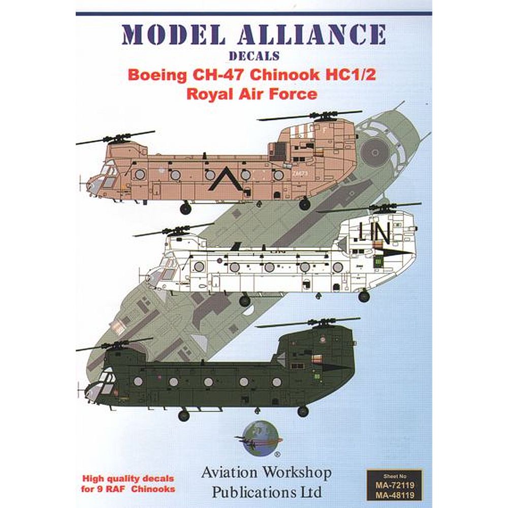 Model Alliance MA-72119 Boeing CH-47 Chinook HC.1/2 Decals 1/72