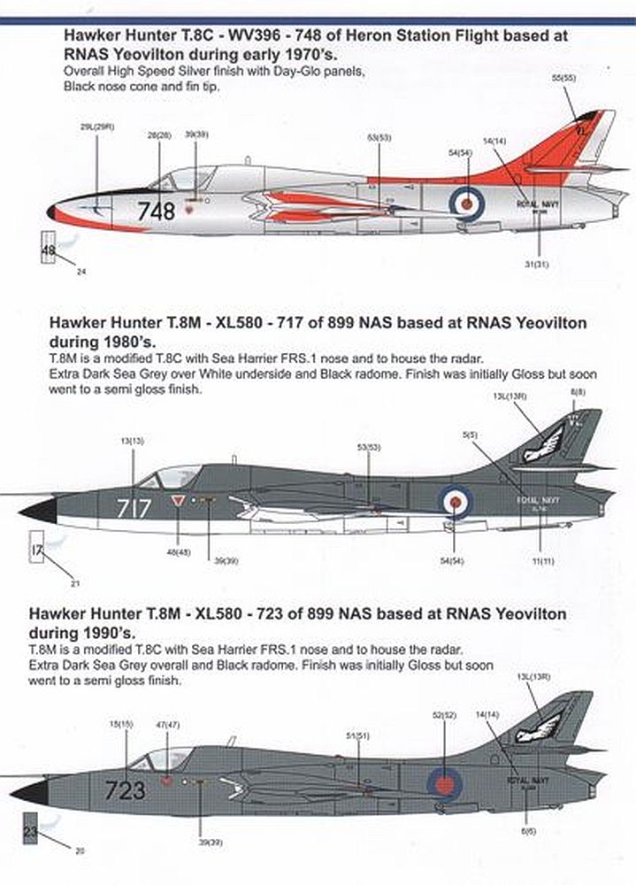 Model Alliance MA-72136 Senior Service Hawker Hunters Decals 1:72
