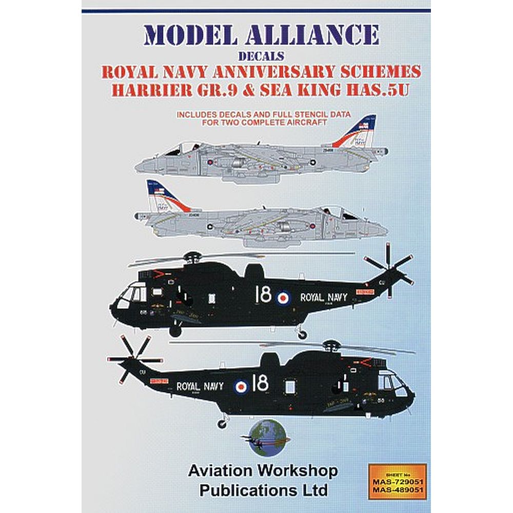 Model Alliance MAS-489051 Harrier GR.9 / Sea King HAS.5U Decals 1/48