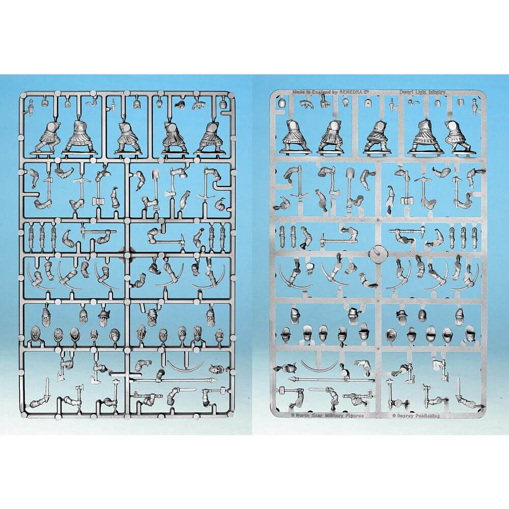 28mm Dwarf Light Infantry Single Sprue With Bases Oathmark