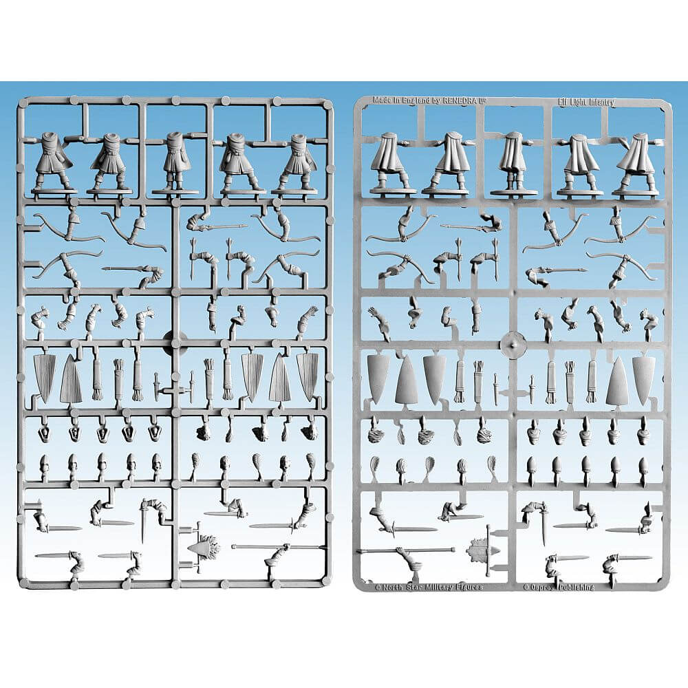 28mm Elf Light Infantry Single Sprue With Bases Oathmark