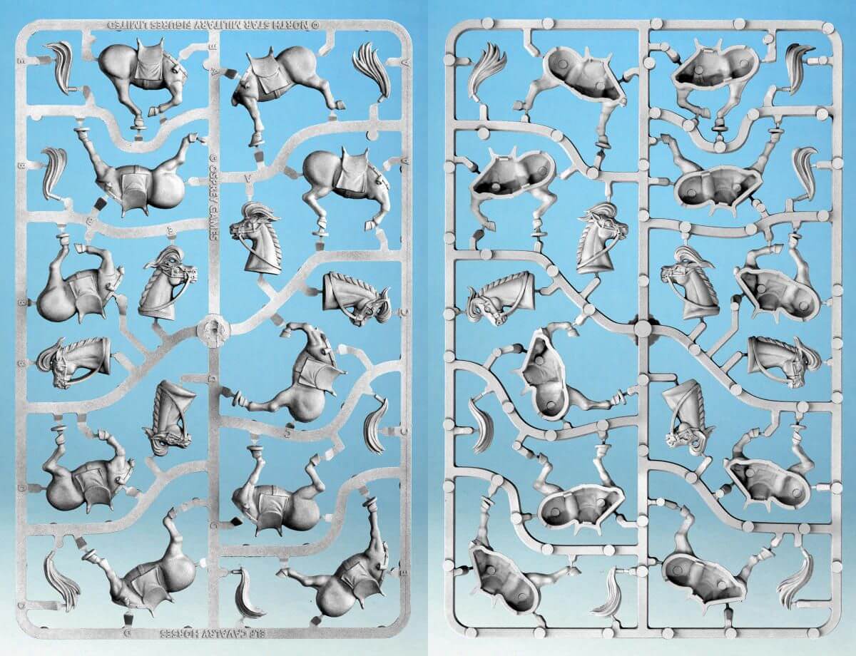28mm Elf Cavalry + Horses Sprues With Bases Oathmark