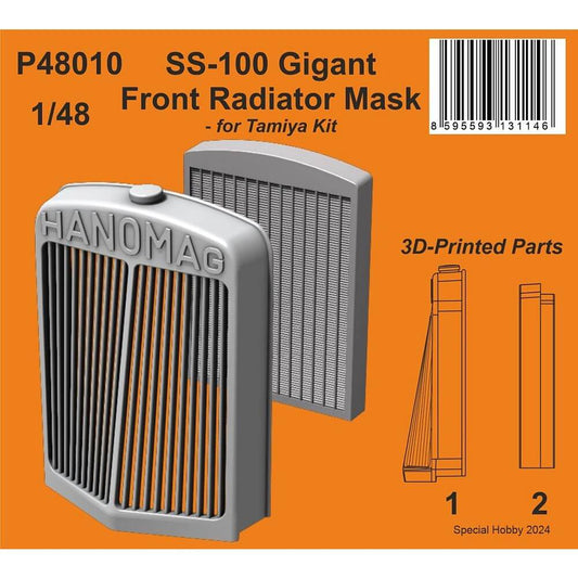 1:48 SS-100 Gigant Front Radiator Mask for Tamiya P48010 CMK Kits