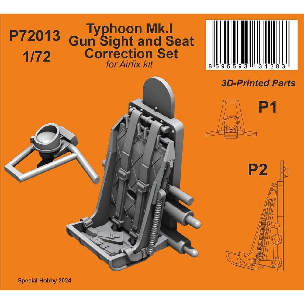 1:72 Typhoon Mk.I Gun Sight and Seat Correction Set P72013 CMK Kits