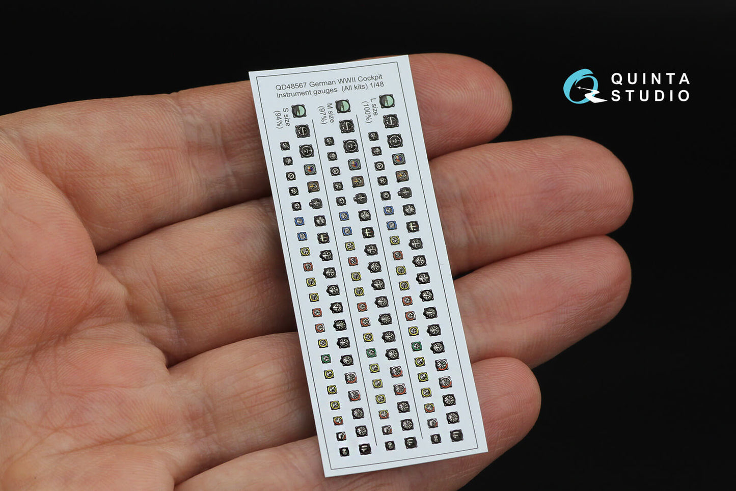 1:48 German WWII Cockpit instrument gauges QD48567 Quinta Studio