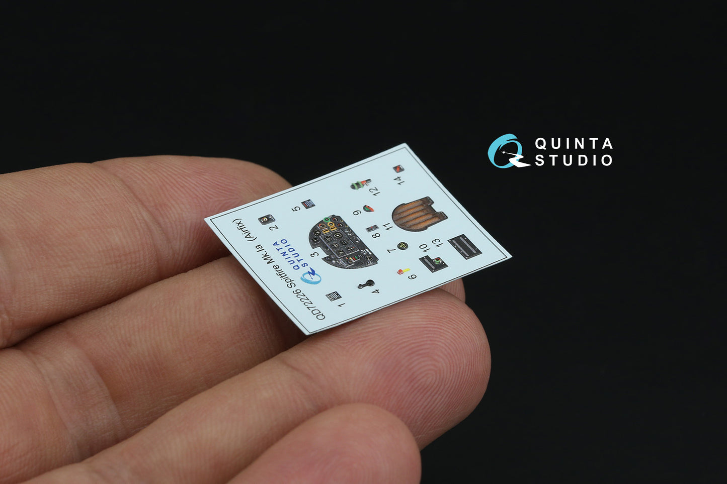 1:72 Spitfire Mk.Iа interior 3D decals for Airfix QD72226 Quinta Studio