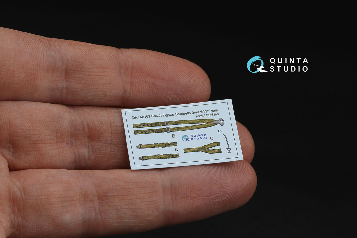 1:48 British Fighter seatbelts (mid WWII) QR+48103 Quinta Studio