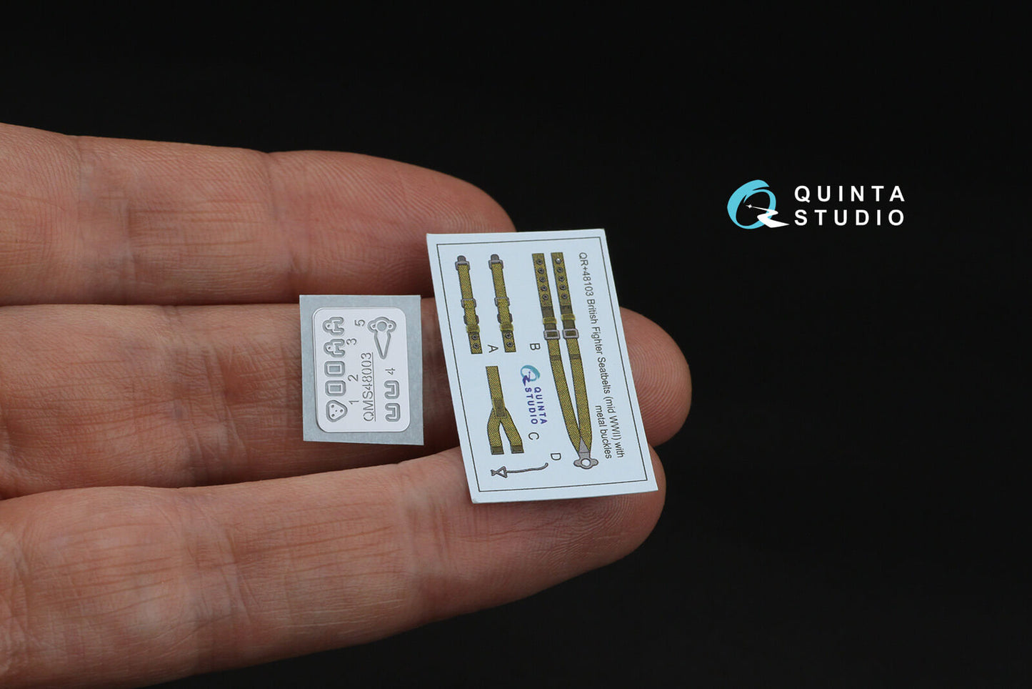 1:48 British Fighter seatbelts (mid WWII) QR+48103 Quinta Studio