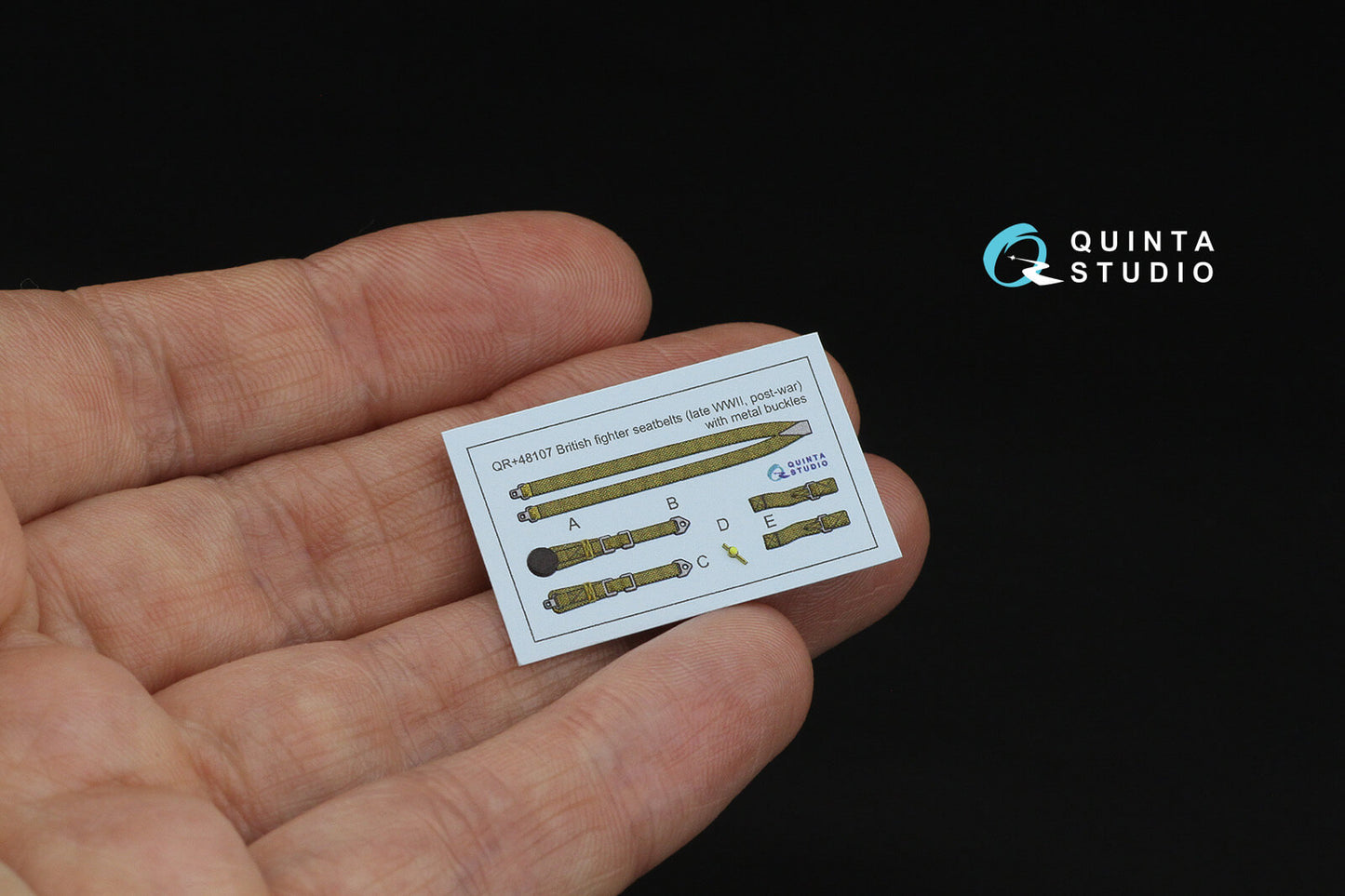 1:48 British Fighter seatbelts (late WWII, post-war) QR+48107 Quinta Studio