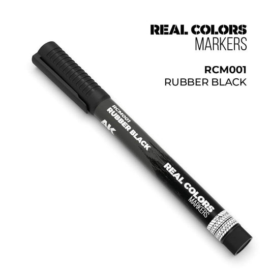 AK Interactive Rubber Black Real Colours Acrylic Paint Marker RCM001