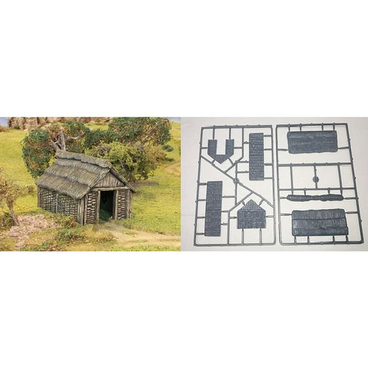 Renedra Wattle and Timber Outbuilding Plastic Scenery 28mm