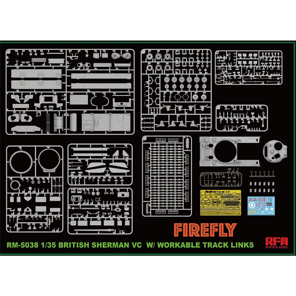 Rye Field Model RM-5038 Sherman VC Firefly & Track Links Kit 1/35