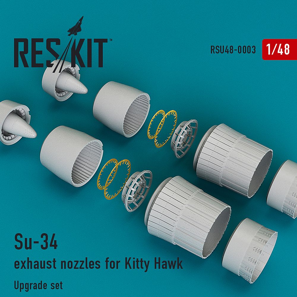 ResKit RSU48-0003 Su-34 exhaust nozzles for Kitty Hawk 1/48