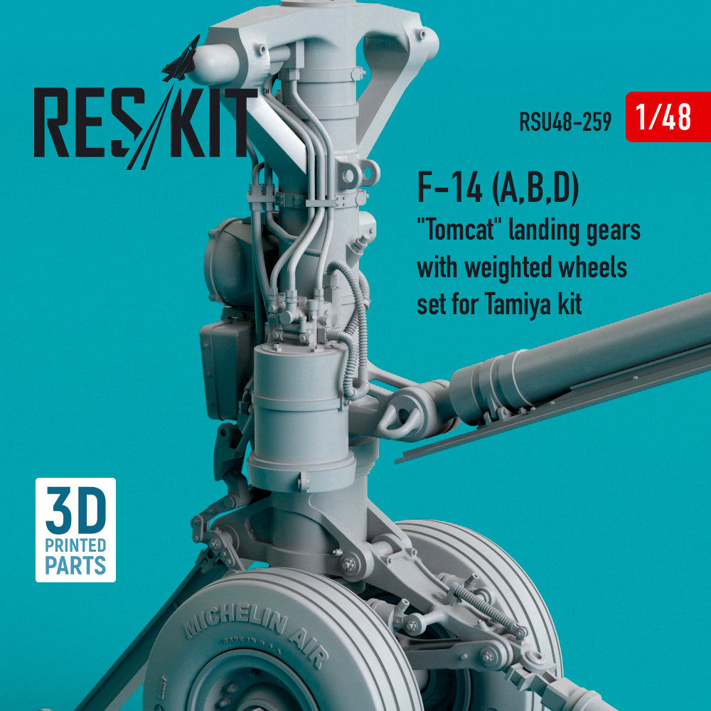 ResKit RSU48-0259 F-14 (A,B,D) Tomcat - Landing Gears w/ Weighted Wheels 1/48