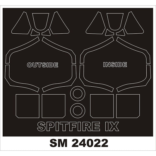 Montex SM24022 Spitfire IX paint mask for Airfix 1/24