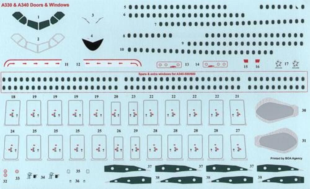 1:144 Virgin Atlantic Airbus A330-300 & A340-300 STS44161 26 Decals