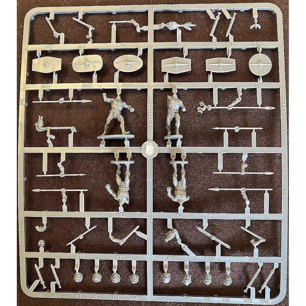 28mm Gallic Naked Fanatics Single Sprue Victrix