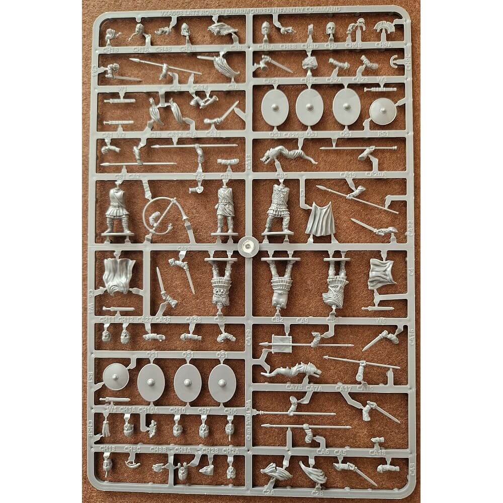 28mm Late Roman Unarmoured Infantry Command Sprue Victrix