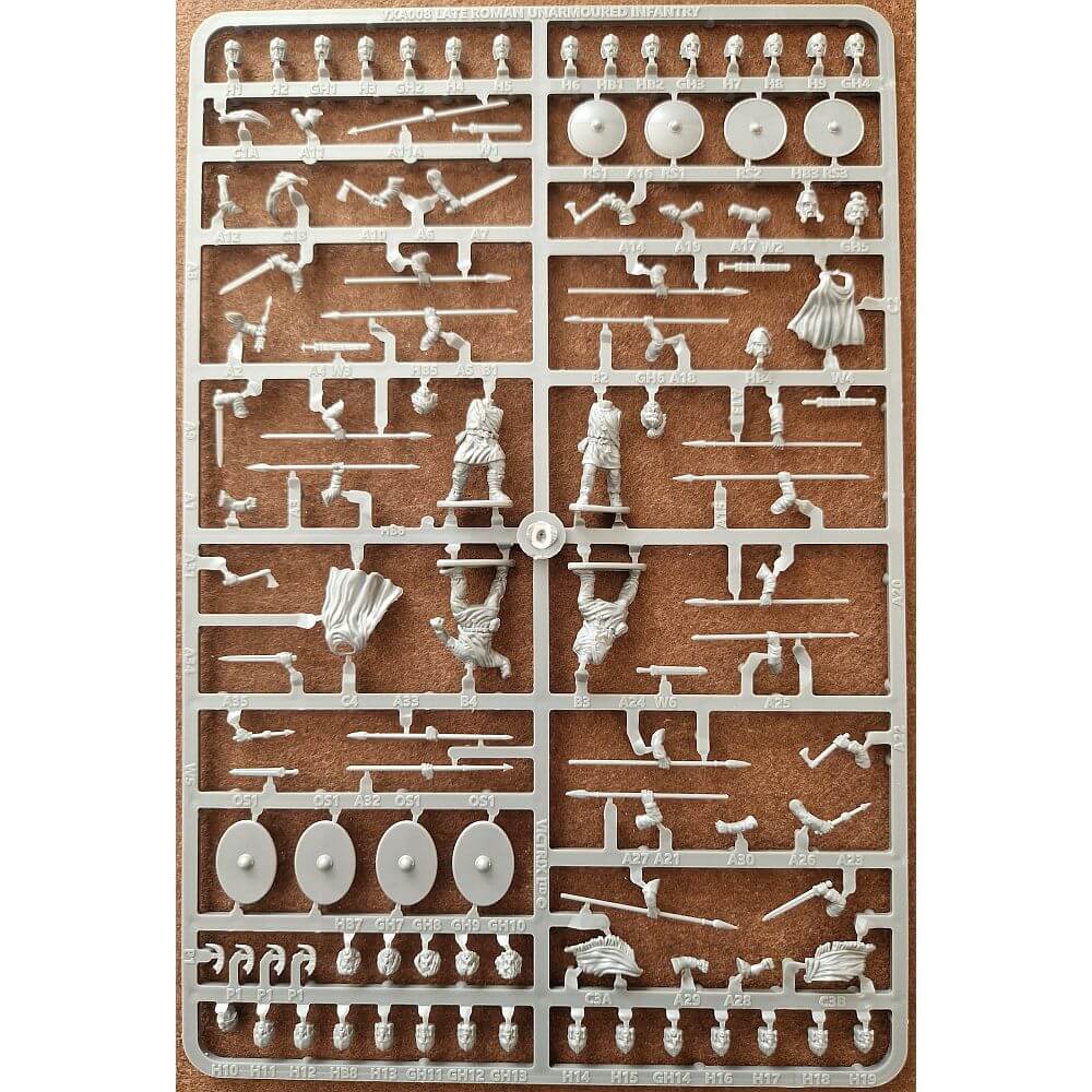 28mm Late Roman Unarmoured Infantry Single Sprue Victrix