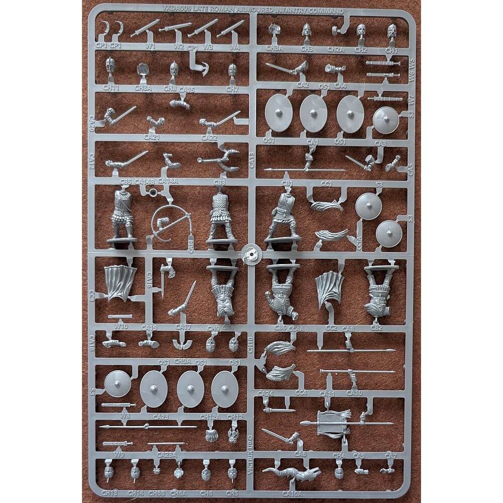 28mm Late Roman Armoured Infantry Command Single Sprue Victrix