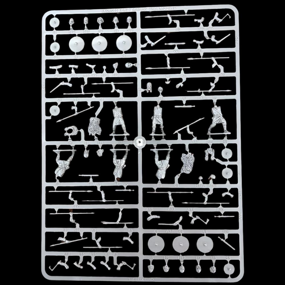 28mm Early Saxon Unarmoured Warriors Single Sprue Victrix