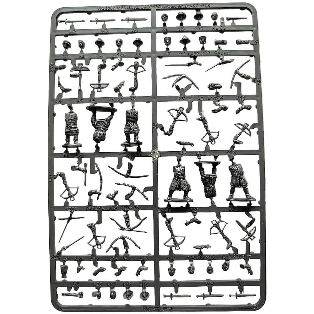 28mm Medieval Crossbowmen & Archers Sprue Victrix