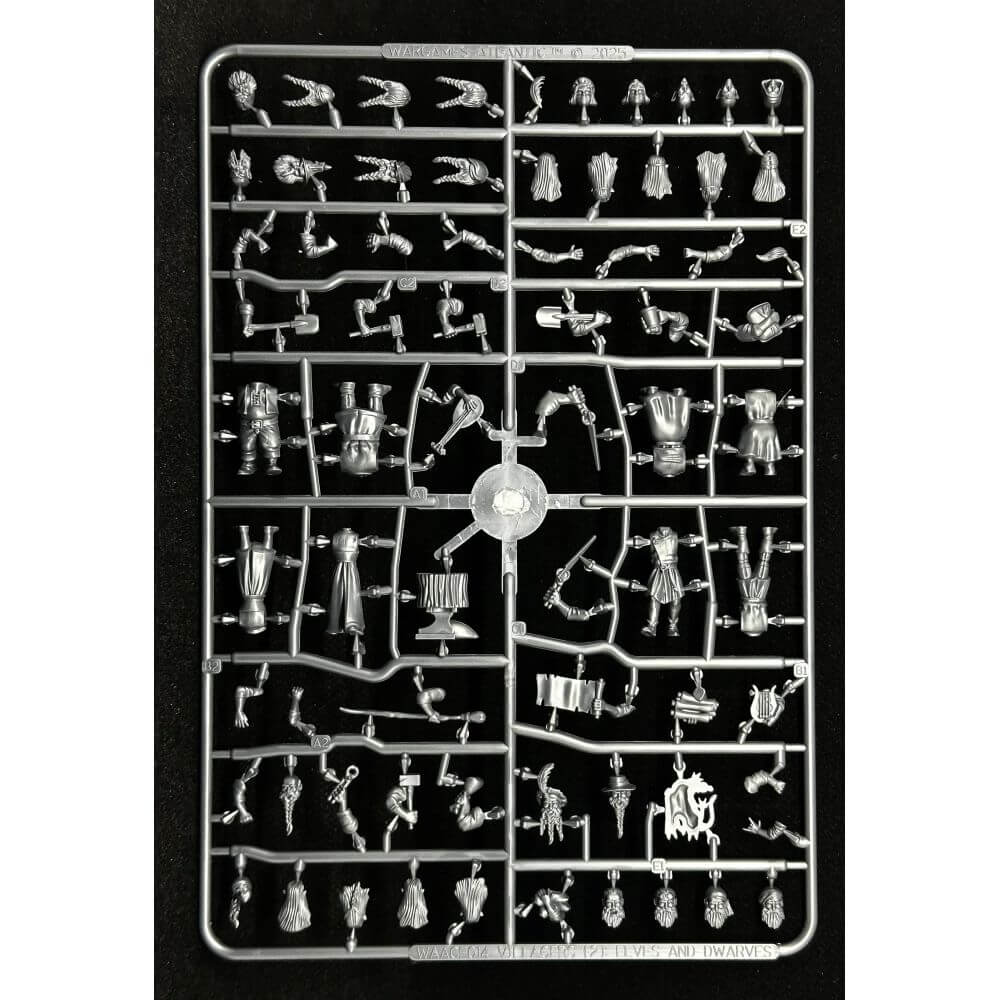 28mm Villagers (2): Elves & Dwarves Sprue Wargames Atlantic