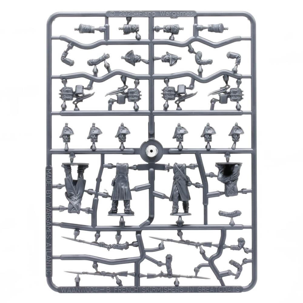 28mm French Skirmishers in Greatcoats (1804-1814) Sprue Wargames Atlantic