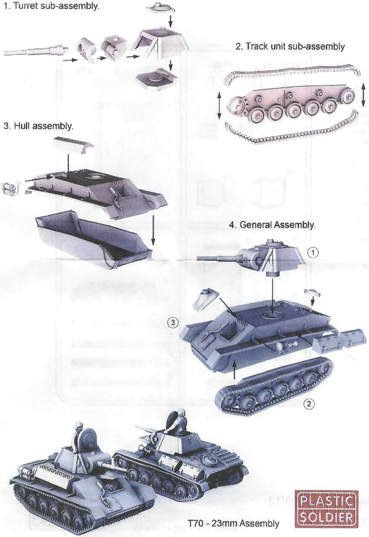 1:72 Russian T70 Tank Sprue Plastic Soldier Company