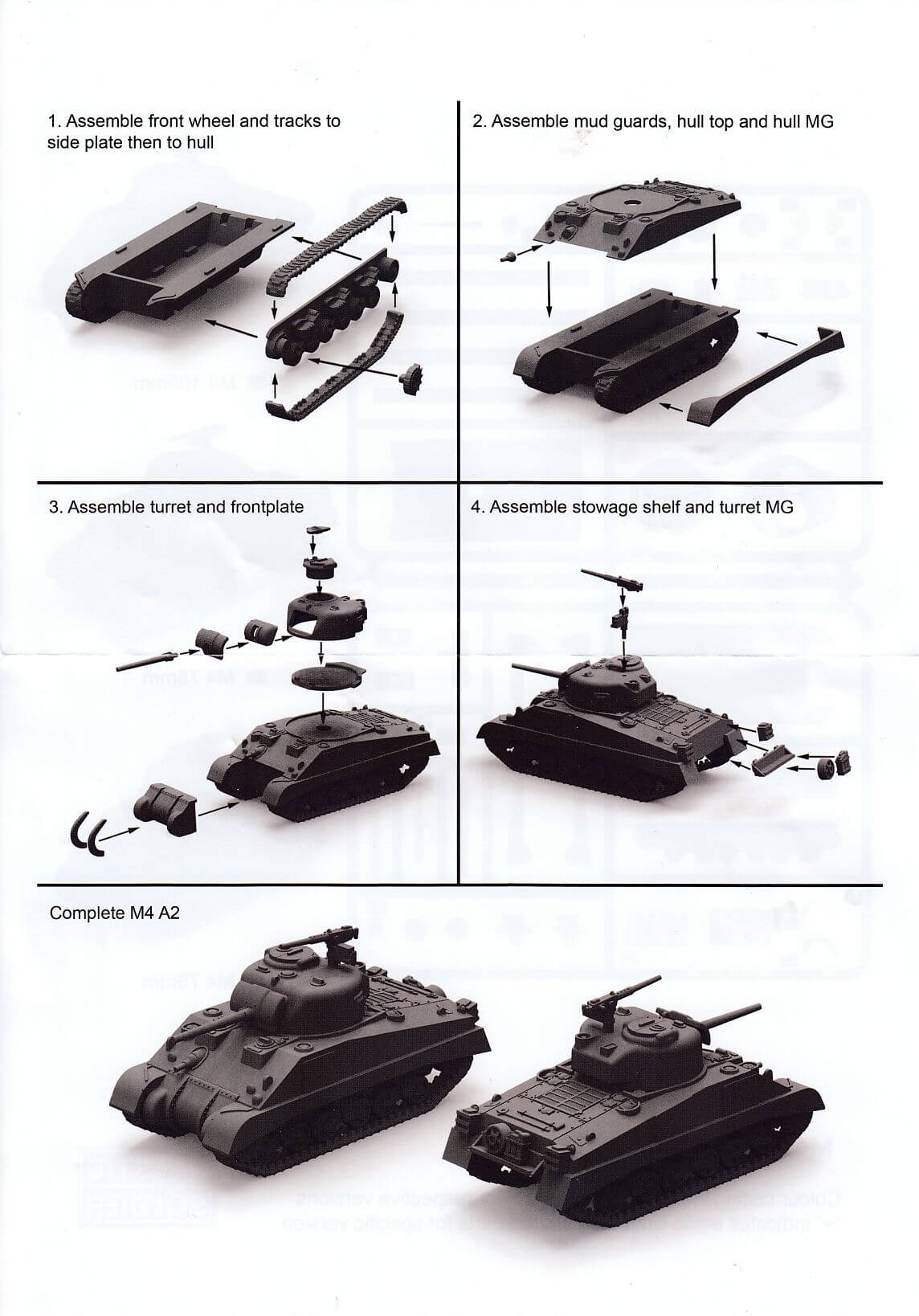 1:72 Allied Sherman M4A2 Tank Sprue Plastic Soldier Company