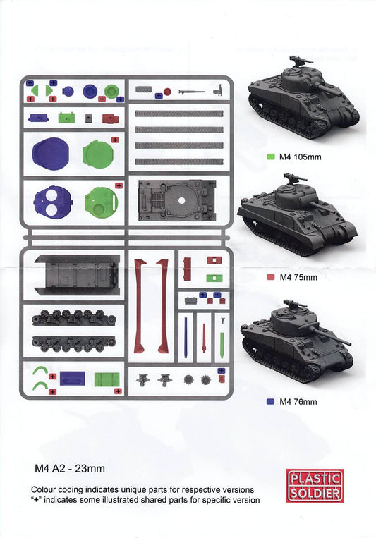 1:72 Allied Sherman M4A2 Tank Sprue Plastic Soldier Company